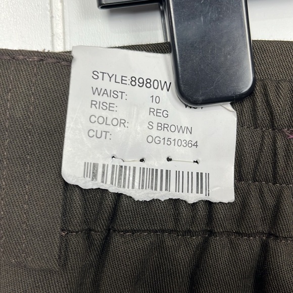 Blauer Womens Tactical Pants 10R Brown Cargo Style Twill Weave Silicone Waist - Picture 11 of 15